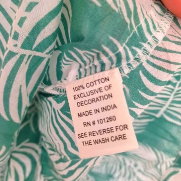 True Destinations Light Teal Tropical Resort Dress NWT S - Picture 11 of 11